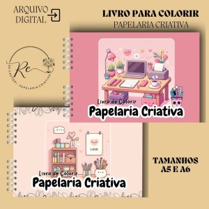 KIT DIGITAL LIVRO PARA COLORIR ( A5 E A6 ) - PAPELARIA CRIATIVA