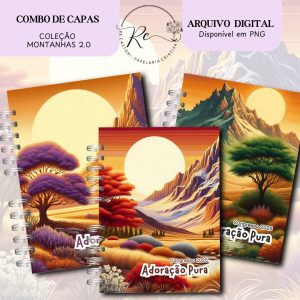 COMBO DIGITAL DE CAPAS COLEÇÃO MONTANHAS 2.0 - CONGRESSO ADORAÇÃO PURA