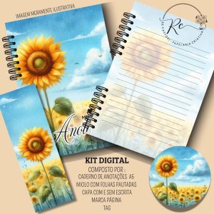 ARQUIVO DIGITAL CADERNO DE ANOTAÇÕES GIRASSOL