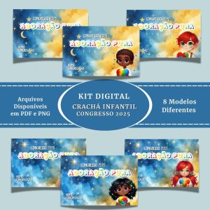 Arquivo Digital Crachá Congresso 2025 Adoração Pura - para crianças com autismo
