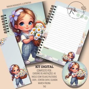 ARQUIVO DIGITAL CADERNO DE ANOTAÇÕES GAROTINHA E AS MARGARIDAS