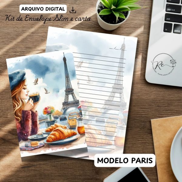 QUIVO DIGITAL ENVELOPE SLIM + CARTA A4  - MODELO PARIS - Imagem 1