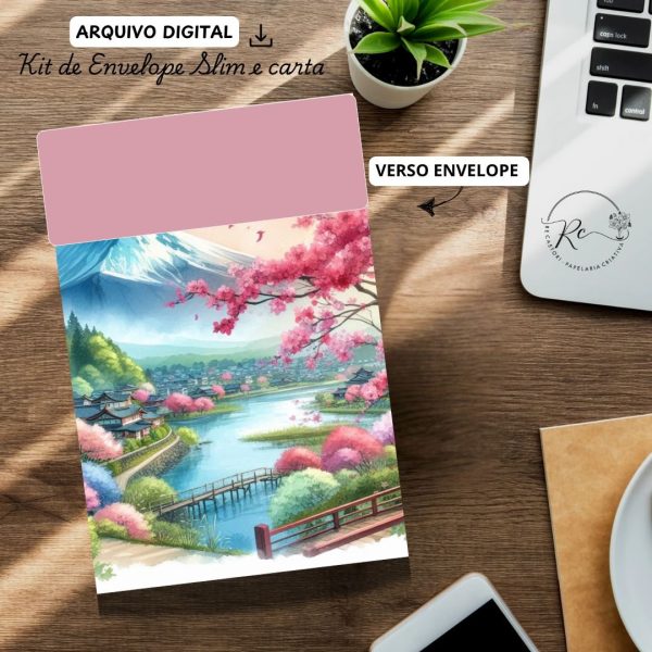 ARQUIVO DIGITAL ENVELOPE SLIM + CARTA A4  - MODELO JAPÃO - Imagem 2