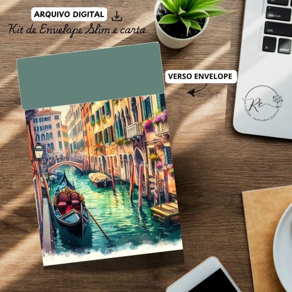 ARQUIVO DIGITAL ENVELOPE SLIM + CARTA A4  - MODELO ITÁLIA - Imagem 2