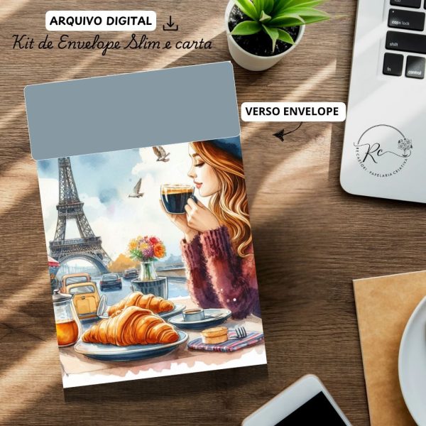 QUIVO DIGITAL ENVELOPE SLIM + CARTA A4  - MODELO PARIS - Imagem 2