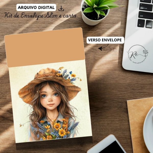 ARQUIVO DIGITAL ENVELOPE SLIM + CARTA A4  - MODELO MELISSA - Imagem 2
