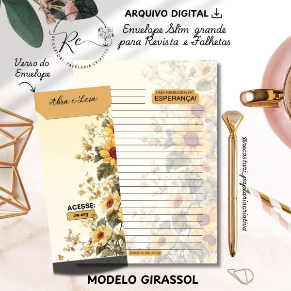 ARQUIVO DIGITAL ENVELOPE SLIM GRANDE (PARA FOLHETOS E REVISTAS) Uma mensagem de Esperança! - Imagem 2