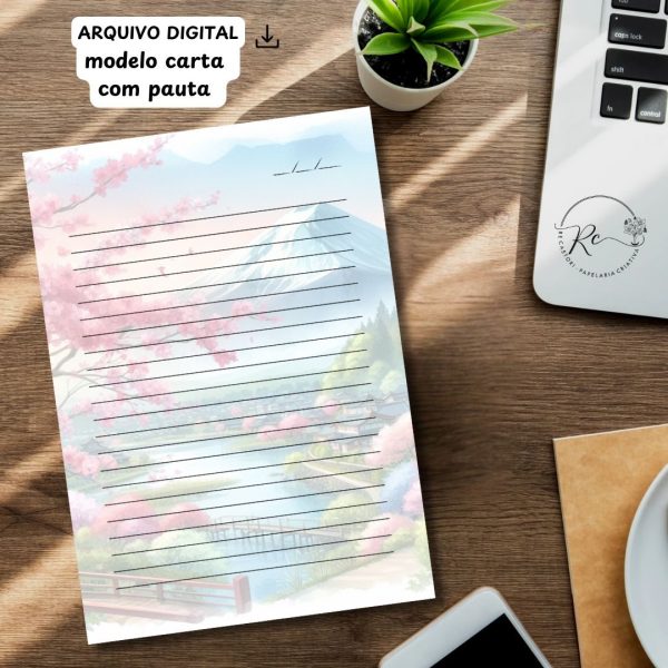 ARQUIVO DIGITAL ENVELOPE SLIM + CARTA A4  - MODELO JAPÃO - Imagem 3
