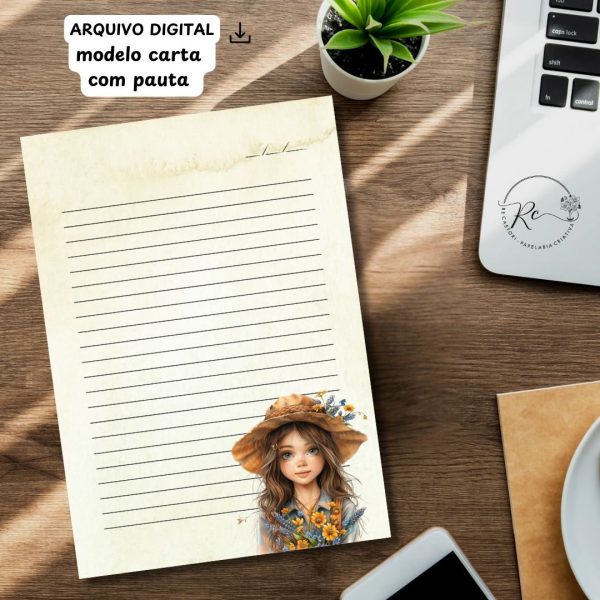 ARQUIVO DIGITAL ENVELOPE SLIM + CARTA A4  - MODELO MELISSA - Imagem 3