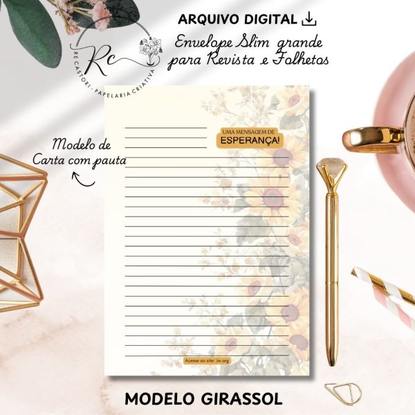 ARQUIVO DIGITAL ENVELOPE SLIM GRANDE (PARA FOLHETOS E REVISTAS) Uma mensagem de Esperança! - Imagem 3