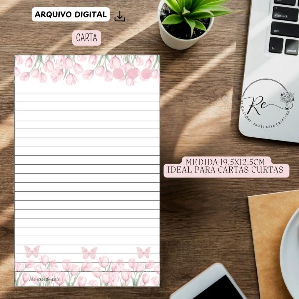 KIT DE ENVELOPES + CARTAS - ESTIVE POR AQUI  - Imagem 4