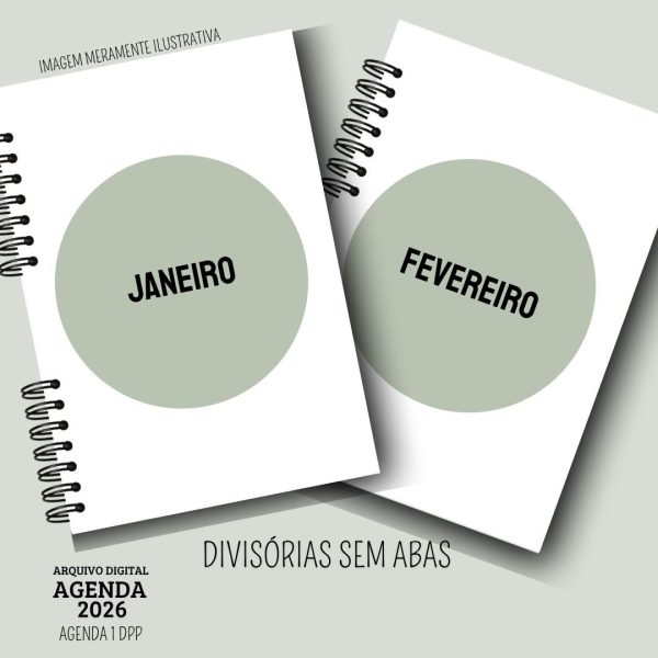 KIT DIGITAL AGENDA 2026 1 DIA POR PÁGINA - SEM HORÁRIOS - MASCULINA VERDE - Imagem 6