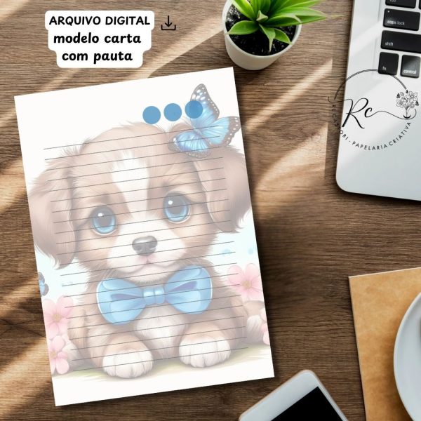 ARQUIVO DIGITAL ENVELOPE2 POR FOLHA + CARTA A4 - MODELO DOGS FOFOS - Imagem 7