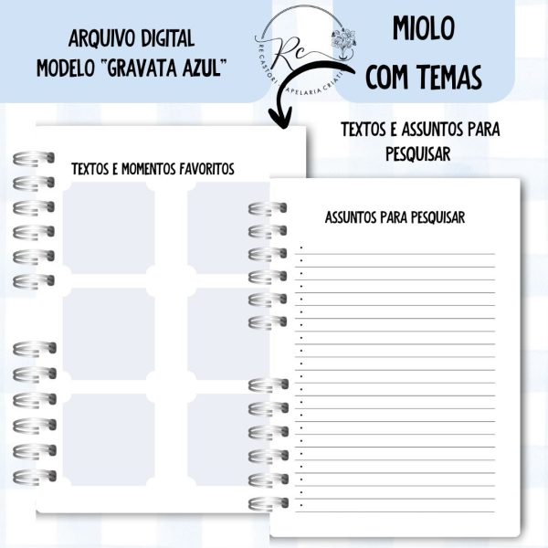 KIT DIGITAL CADERNO + MIOLO ASSEMBLEIA DE CIRCUITO 2025-2026 - GRAVATA AZUL - COM TEMAS - Imagem 8