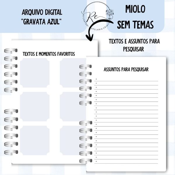 KIT DIGITAL CADERNO + MIOLO ASSEMBLEIA DE CIRCUITO 2025-2026 - GRAVATA AZUL - SEM TEMAS - Imagem 8