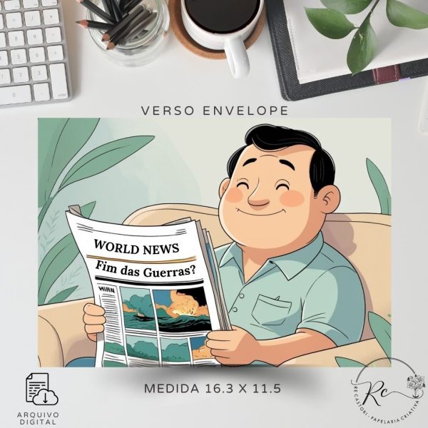 Kit Digital Envelope e Carta Padrão correio -para a campanha Setembro de 2025 - Fim das Guerras - Como? - Imagem 2