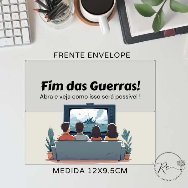 KIT DIGITAL DE ENVELOPES + CARTAS - FIM DAS GUERRAS -  CAMPANHA SETEMBRO 2025 - Imagem 2