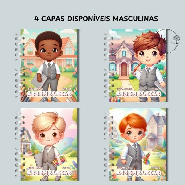 KIT DIGITAL CADERNO COM ATIVIDADES PARA A ASSEMBLEIA 2025-2026 INFANTIL ( MASCULINO E FEMININO) + Bônus com 60 atividades extras - Imagem 3