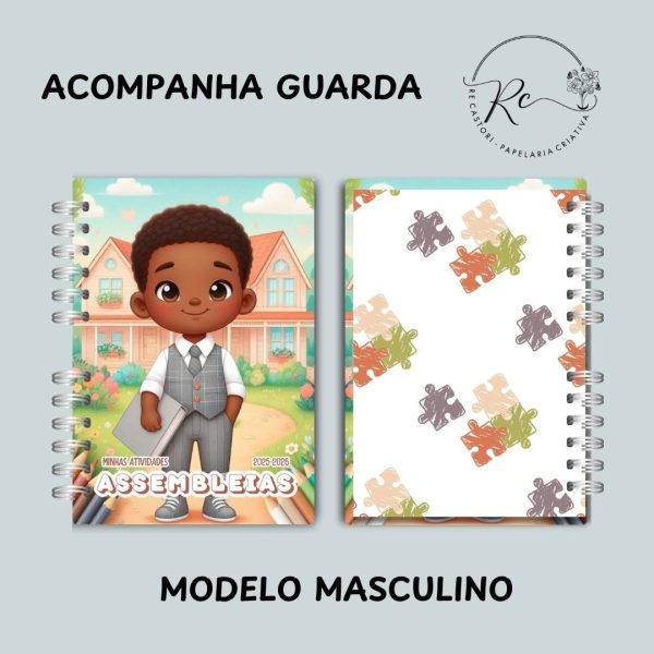 KIT DIGITAL CADERNO COM ATIVIDADES PARA A ASSEMBLEIA 2025-2026 INFANTIL ( MASCULINO E FEMININO) + Bônus com 60 atividades extras - Imagem 5