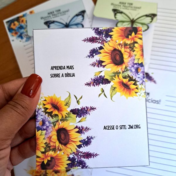KIT DIGITAL DE ENVELOPE FLORAL COM BORBOLETA VAZADA - AQUI TEM BOAS NOTÍCIAS - Imagem 9
