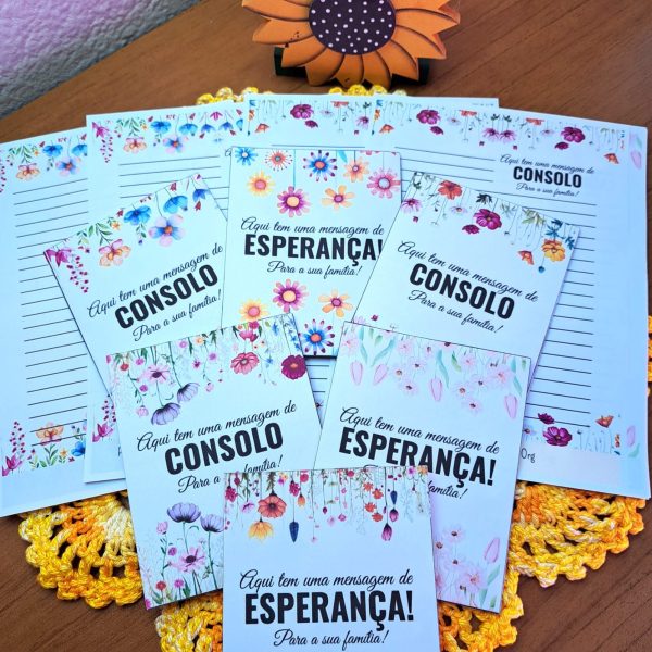 KIT DIGITAL DE ENVELOPES COM BOLSO E FECHO E CARTAS A4 - COM E SEM QRCODE - TEMA UMA MENSAGEM DE CONSOLO ESPERANÇA - Imagem 1