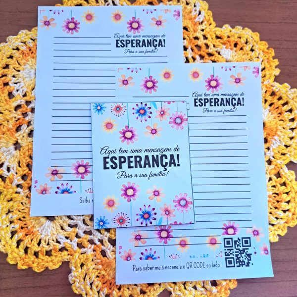 KIT DIGITAL DE ENVELOPES COM BOLSO E FECHO E CARTAS A4 - COM E SEM QRCODE - TEMA UMA MENSAGEM DE CONSOLO ESPERANÇA - Imagem 5