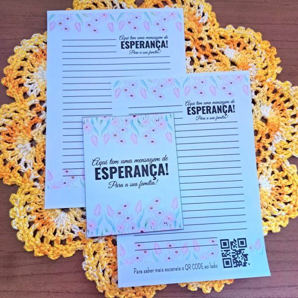 KIT DIGITAL DE ENVELOPES COM BOLSO E FECHO E CARTAS A4 - COM E SEM QRCODE - TEMA UMA MENSAGEM DE CONSOLO ESPERANÇA - Imagem 6