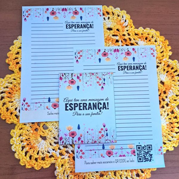 KIT DIGITAL DE ENVELOPES COM BOLSO E FECHO E CARTAS A4 - COM E SEM QRCODE - TEMA UMA MENSAGEM DE CONSOLO ESPERANÇA - Imagem 7