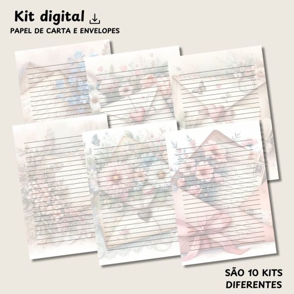 KIT DIGITAL ENVELOPE SLIM + CARTA A4 ( COLEÇÃO UMA MENSAGEM PARA VOCÊ) - Imagem 5