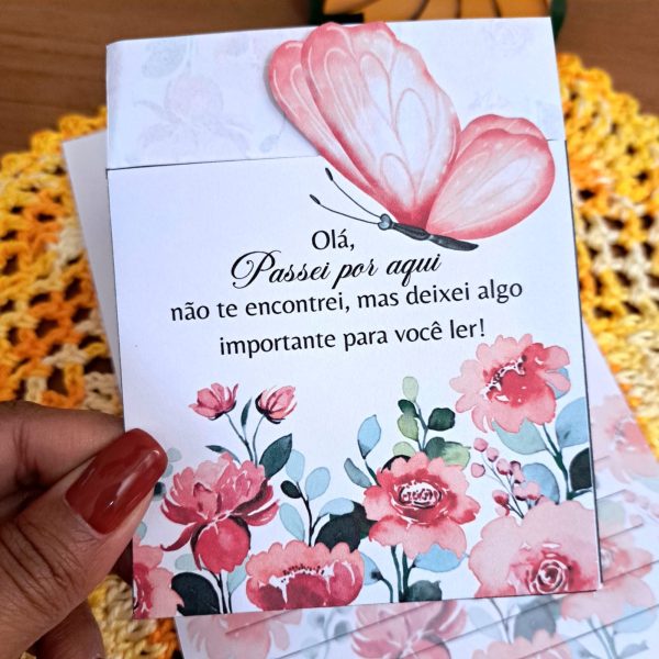 KIT DIGITAL ENVELOPE + CARTA A5 ( PASSEI POR AQUI ) COLEÇÃO BORBOLETAS - Imagem 7