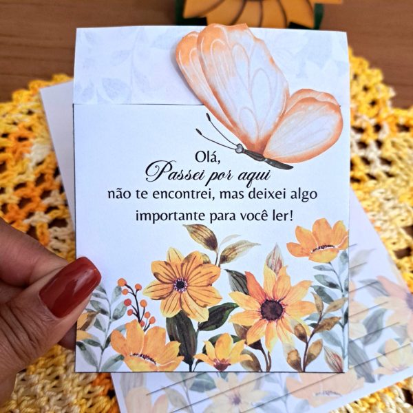 KIT DIGITAL ENVELOPE + CARTA A5 ( PASSEI POR AQUI ) COLEÇÃO BORBOLETAS - Imagem 9