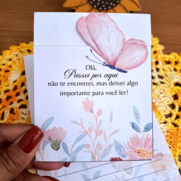 KIT DIGITAL ENVELOPE + CARTA A5 ( PASSEI POR AQUI ) COLEÇÃO BORBOLETAS - Imagem 10