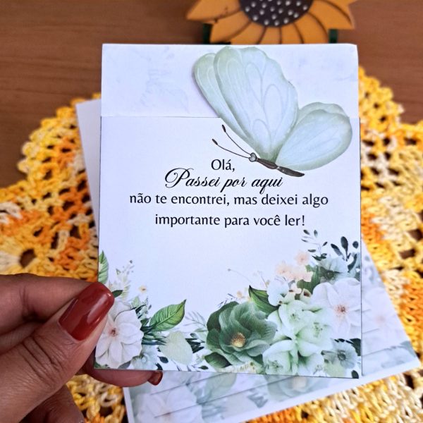 KIT DIGITAL ENVELOPE + CARTA A5 ( PASSEI POR AQUI ) COLEÇÃO BORBOLETAS - Imagem 11