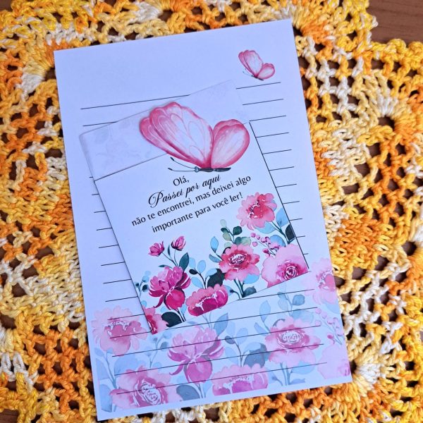 KIT DIGITAL ENVELOPE + CARTA A5 ( PASSEI POR AQUI ) COLEÇÃO BORBOLETAS - Imagem 17