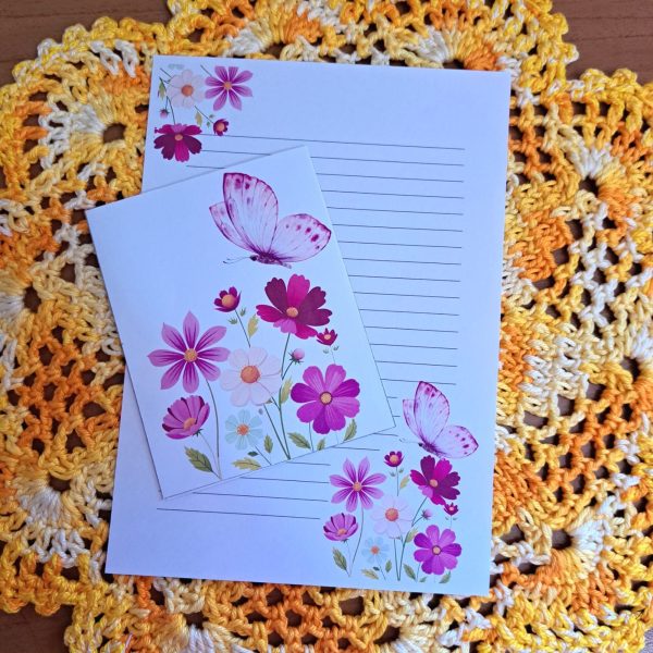 KIT DIGITAL ENVELOPE SEM ABA + CARTA A4 - COLEÇÃO FLORAL PRIMAVERA - Imagem 3