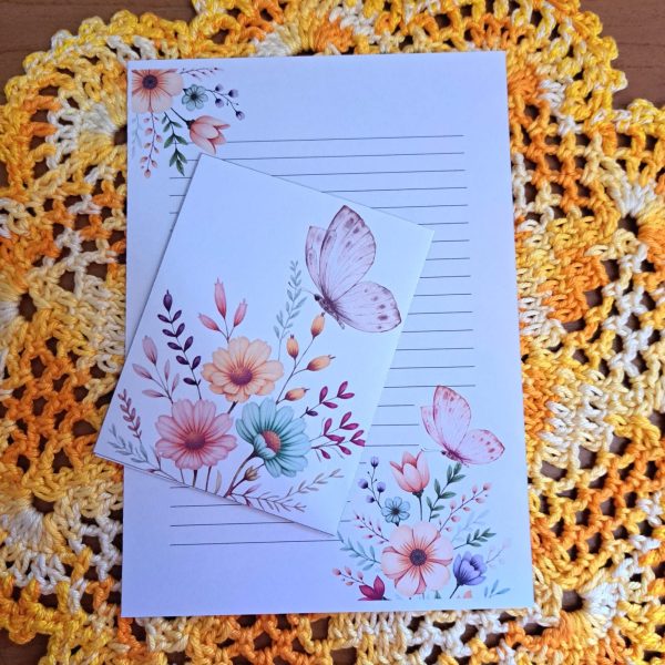 KIT DIGITAL ENVELOPE SEM ABA + CARTA A4 - COLEÇÃO FLORAL PRIMAVERA - Imagem 4