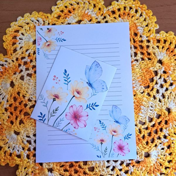 KIT DIGITAL ENVELOPE SEM ABA + CARTA A4 - COLEÇÃO FLORAL PRIMAVERA - Imagem 5