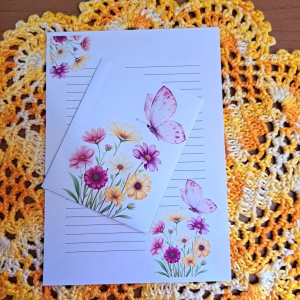 KIT DIGITAL ENVELOPE SEM ABA + CARTA A4 - COLEÇÃO FLORAL PRIMAVERA - Imagem 6