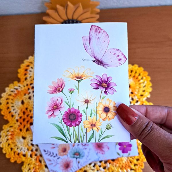 KIT DIGITAL ENVELOPE SEM ABA + CARTA A4 - COLEÇÃO FLORAL PRIMAVERA - Imagem 8